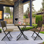 Arcadia Furniture 3 Piece Folding Rattan Coffee Set