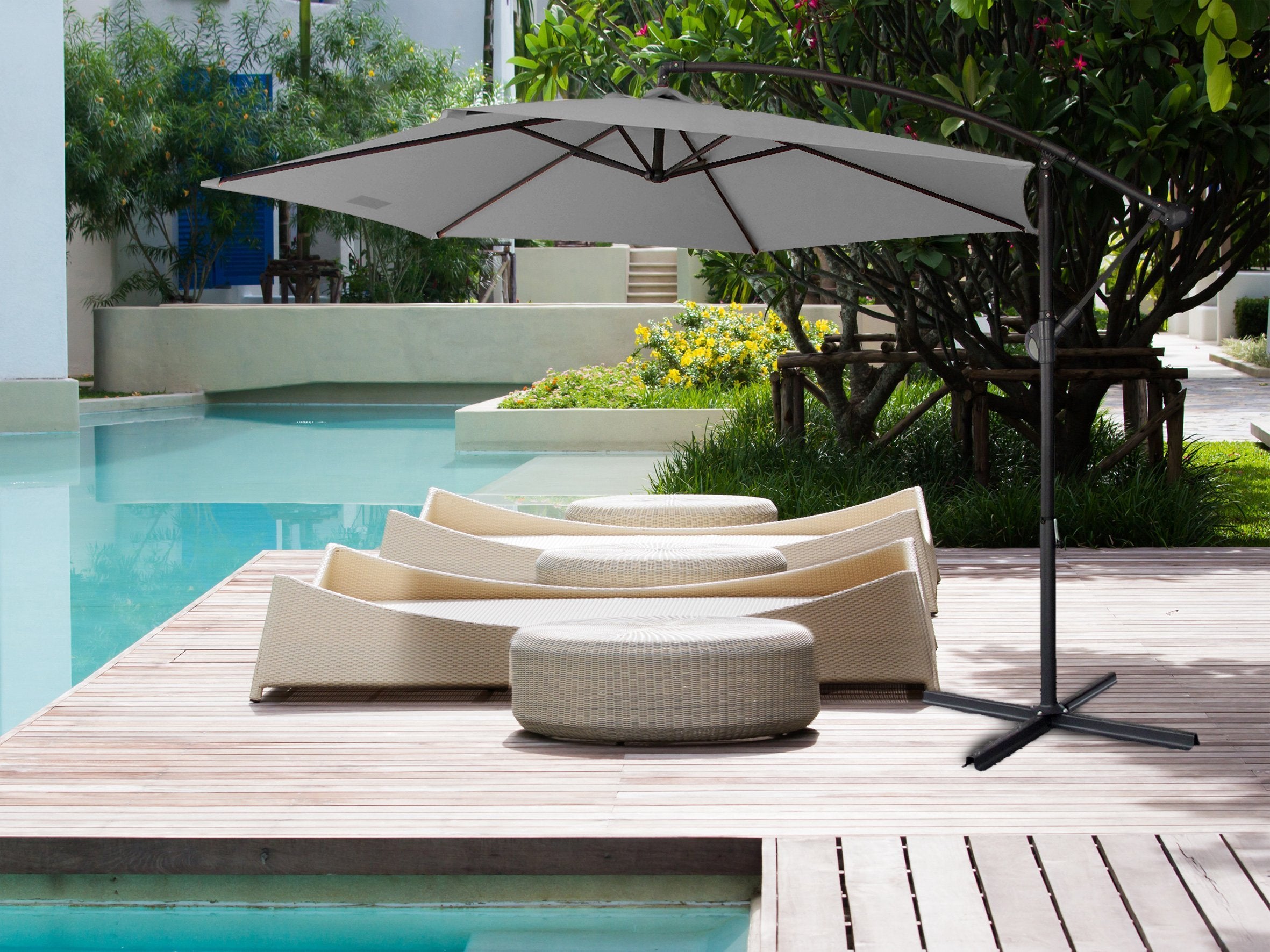 Milano 3 Metre Outdoor Cantilever Umbrella - Various Colours