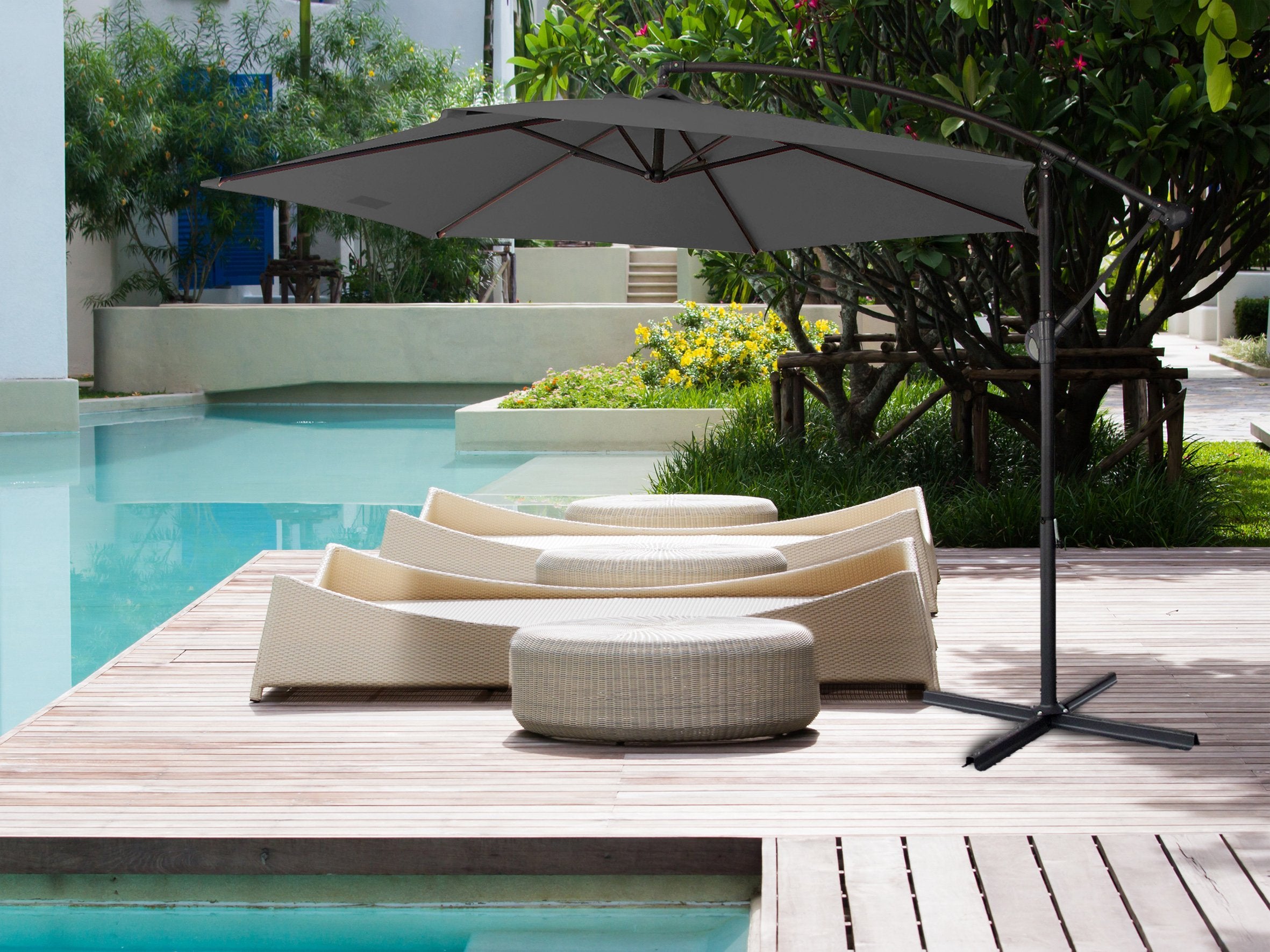 Milano Outdoor 3 Metre Cantilever Umbrella (No Cover)