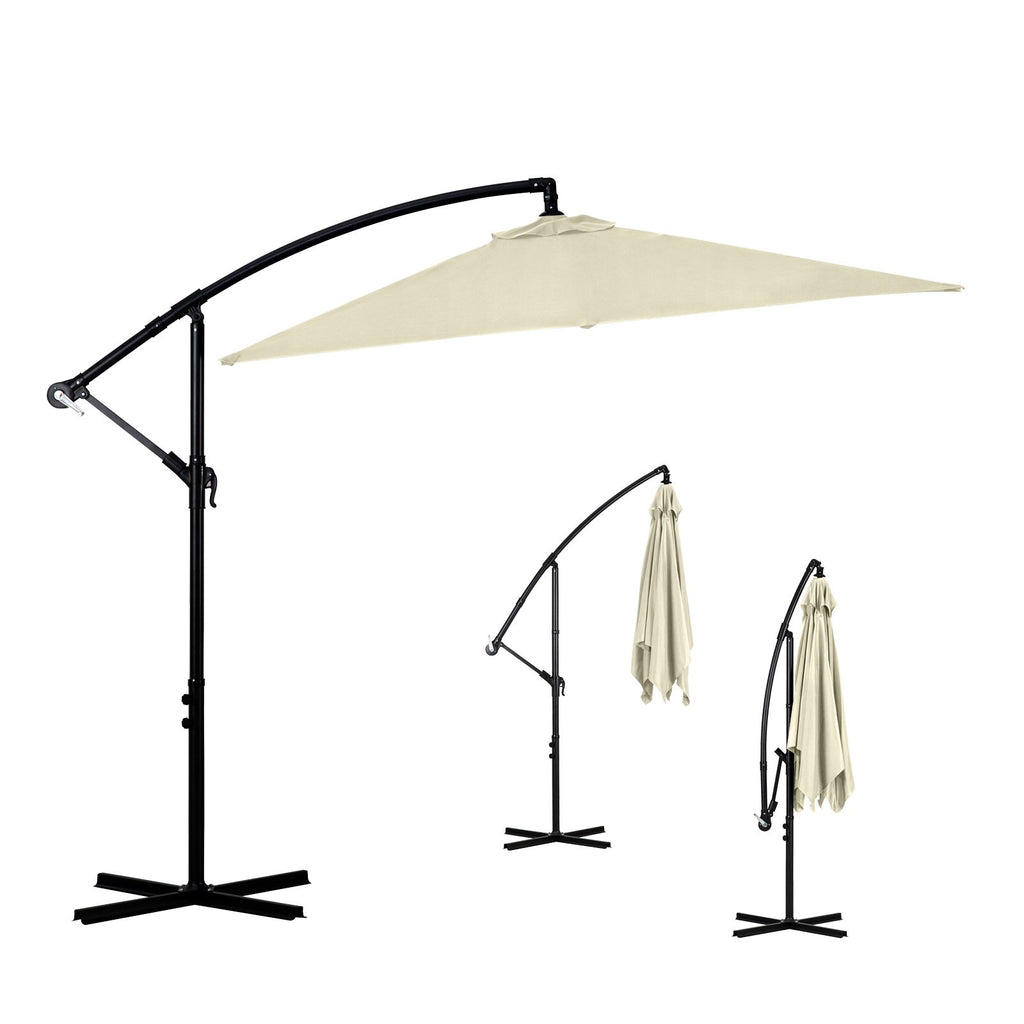 Milano 2.2 Metre Square Outdoor Cantilever Umbrella - Various Colours