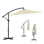 Milano 2.2 Metre Square Outdoor Cantilever Umbrella - Various Colours