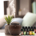 10 X 10Ml Bottles Of Essential Oils + Free Mini Diffuser