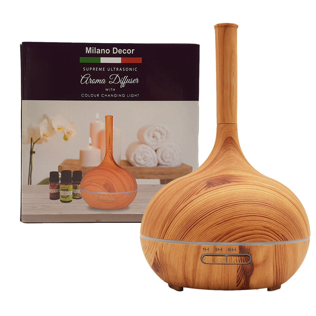 Milano Supreme Ultrasonic Diffuser With 3 Aroma Oils - Various Colours