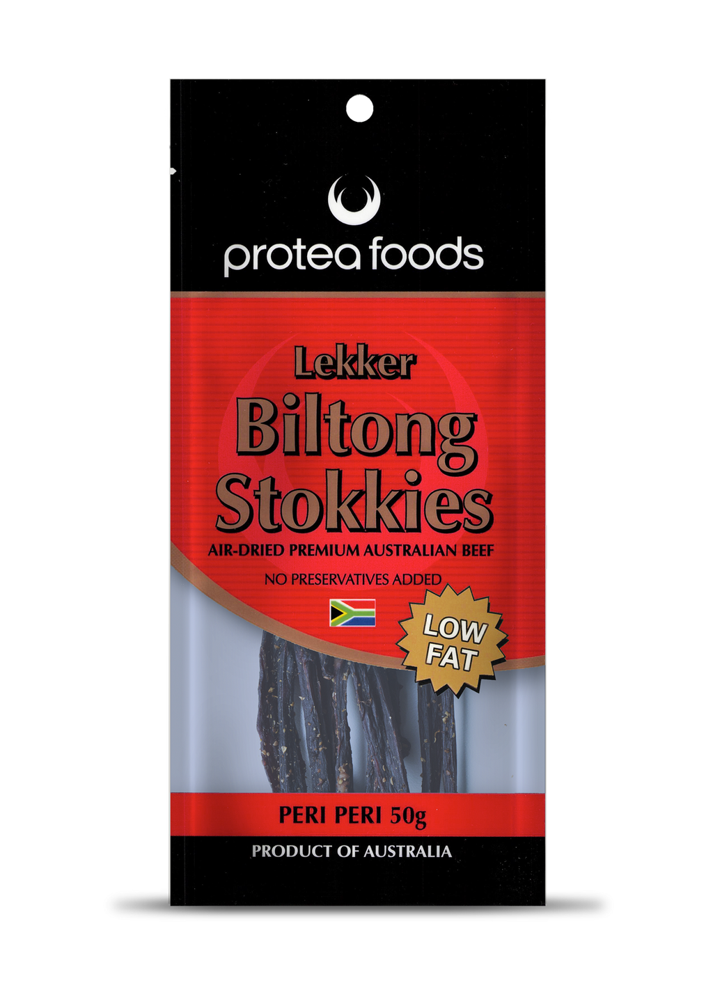 Protea Lekker Biltong Stokkies Peri Peri 50G