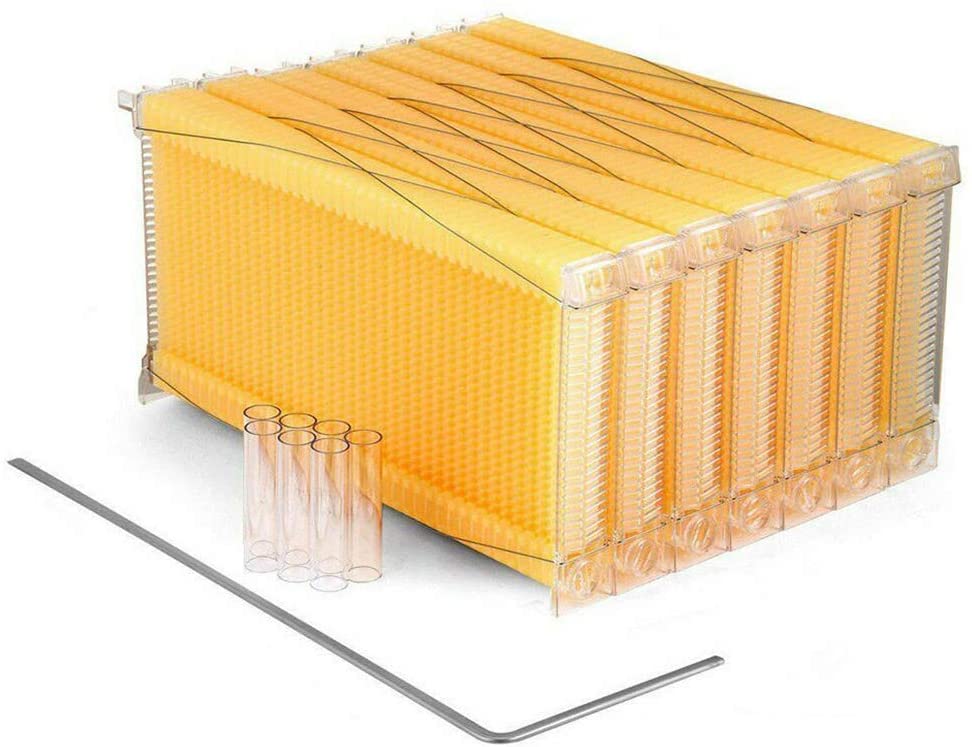 7Pcs Upgraded Auto Run Honey Beekeeping Beehive Bee Comb Hive Frames Harvesting (Only 7Pcs Auto Flow Honey Frames)