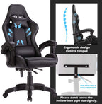 Advwin Gaming Chair Racing Style, Ergonomic Design Reclining Executive Computer Office Chair, Relieve Fatigue (Black)