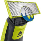 Philips One Blade Rechargeable Wet And Dry Electric Shaver For Trim, Edge And Shave With 3X Click-On Stubble Combs, Black/Lime, Qp2520/30