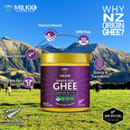 500ml Ghee, Ghee Butter, Clarified Butter, Best Ghee, 500g Ghee Lactose Free, Grass Fed Ghee MILKIO 500 ML