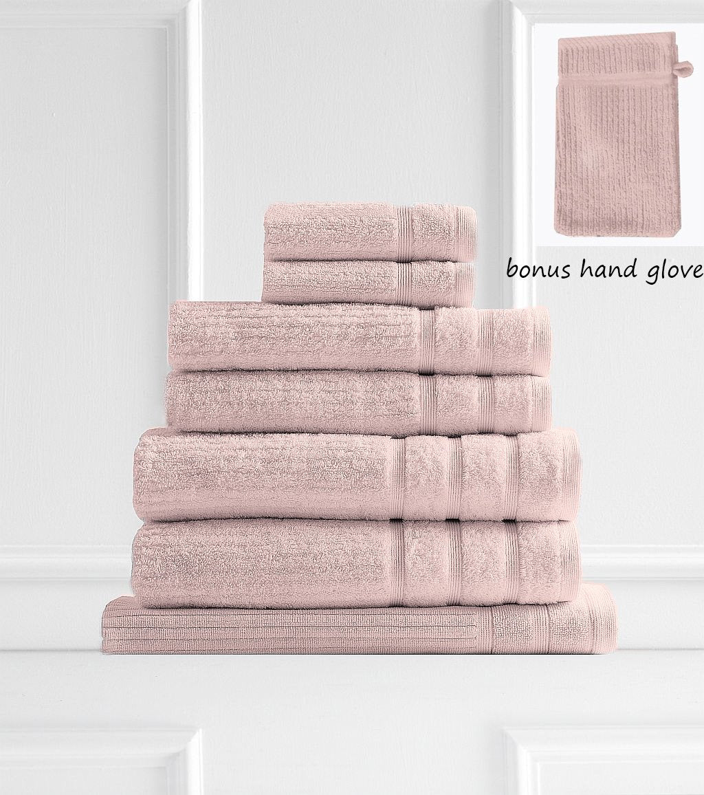 Royal Comfort Eden 600Gsm 8-Piece Towel Pack - Various Colours