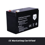 12V 9AH AMP Hour Battery AGM SLA Deep Cycle Dual Fridge Solar Power 12 VOLT