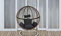 Arcadia Furniture Rocking Egg Chair - Oatmeal And Grey