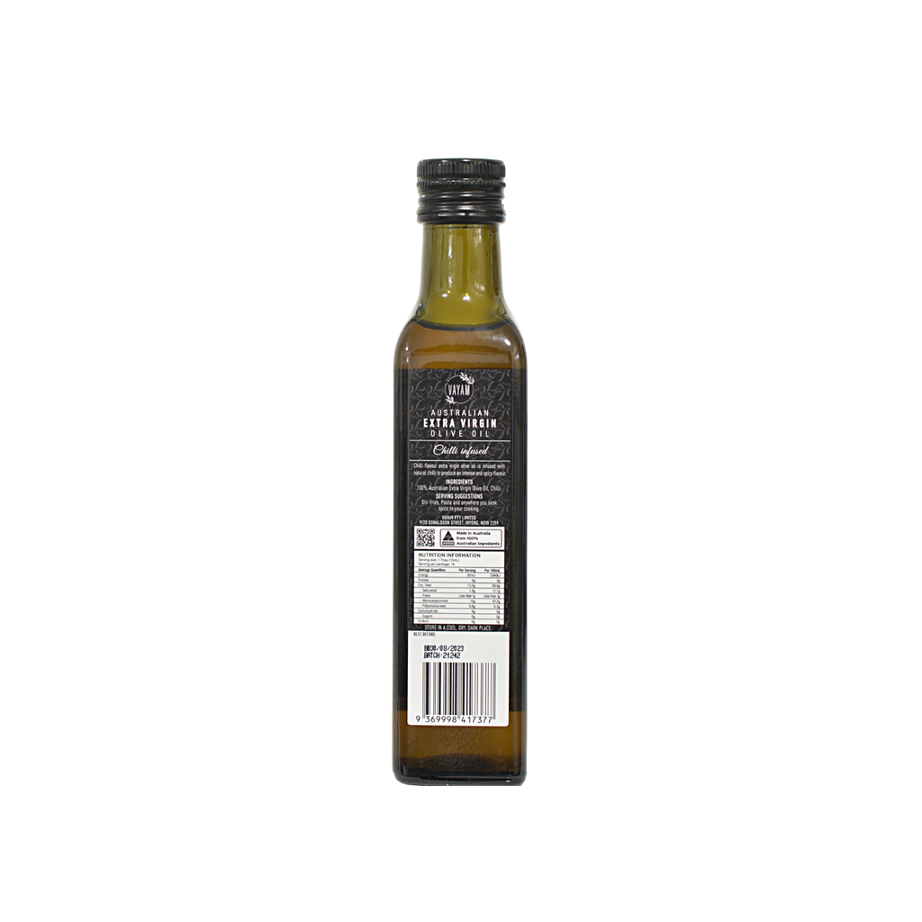 Vayam Chilli Infused Australian Extra Virgin Olive Oil 250mL