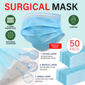 50 X Pack Surgical 3-Ply Face Mask