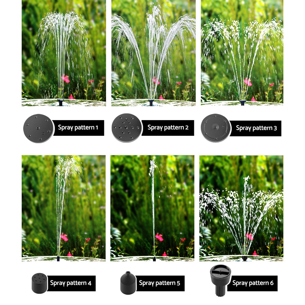 Solar Powered Pond Pump Outdoor Waterfall Bird Bath Fountains Kits 9.7 FT