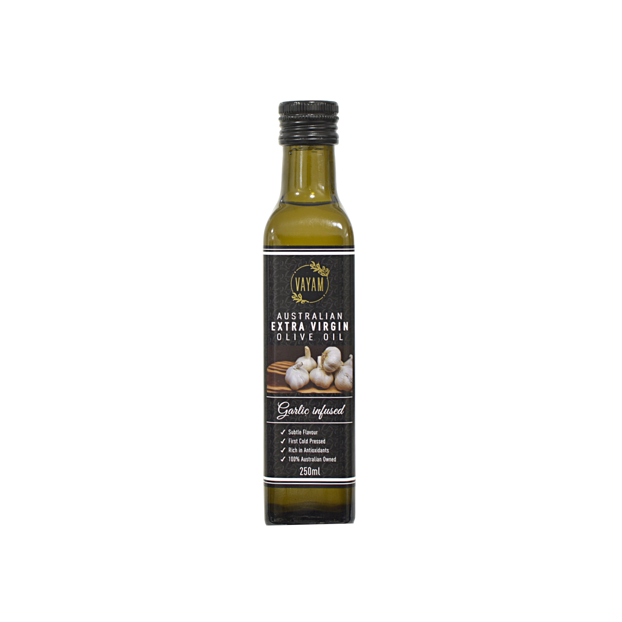 12 x Vayam Garlic Infused Australian Extra Virgin Olive Oil 250mL