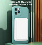 Black Iphone magsafe power bank battery pack wireless charging 5000mah