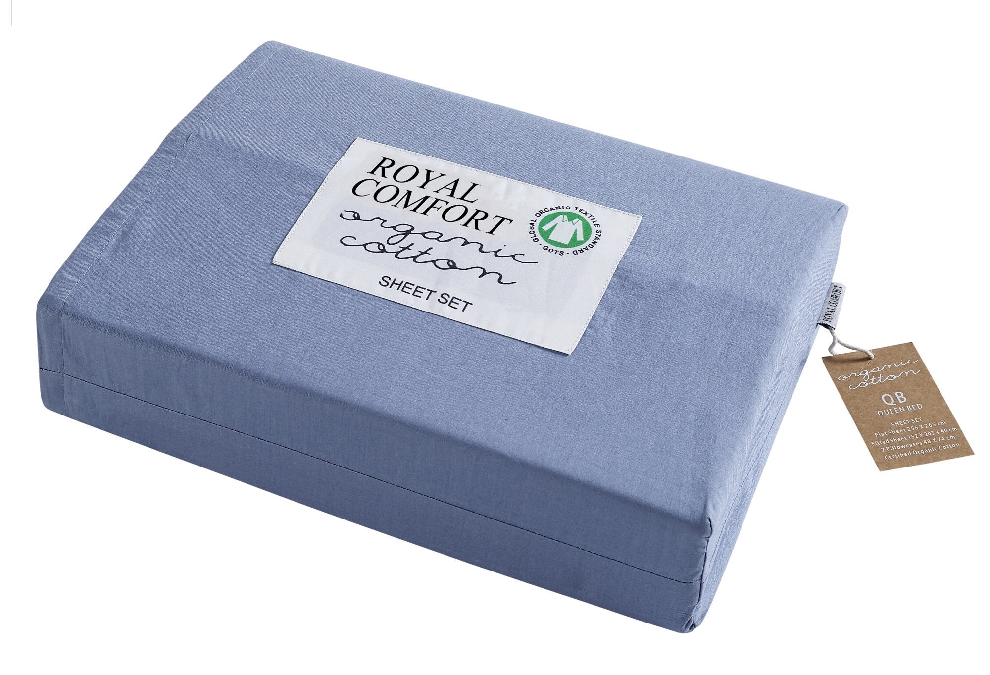 Royal Comfort 250Tc 100% Organic 4 Piece Sheet Set