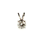 Solid White Gold Round Diamond Pendant Claw Set 18Ct Elegant Jewellery