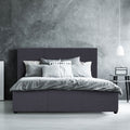 Milano Capri Luxury Gas Lift Bed With Headboard  - Charcoal