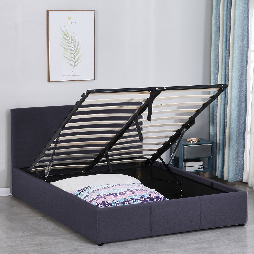 Milano Luxury Gas Lift Bed With Headboard