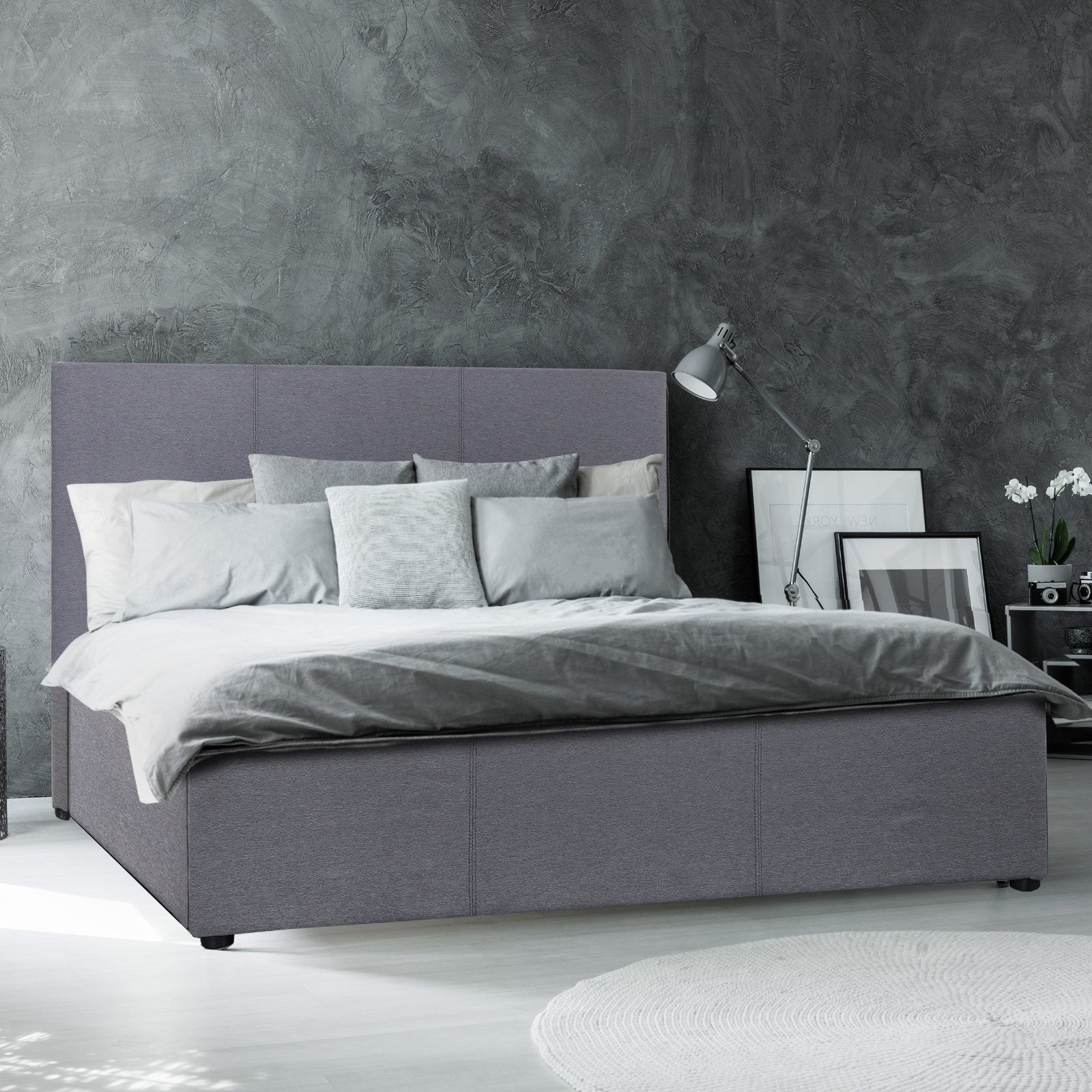 Milano Luxury Gas Lift Bed With Headboard