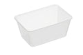Genfac 50 Containers Rectangular Rib 1000Ml Clear Freezer Safe. With Lids