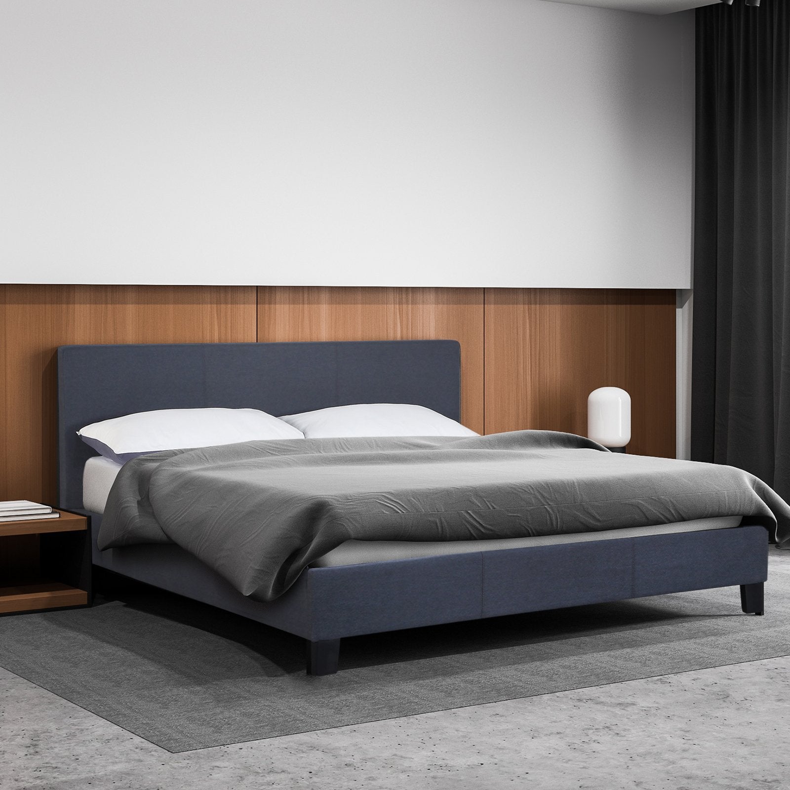 Milano Sienna Luxury Bed With Headboard (Model 2) - Charcoal
