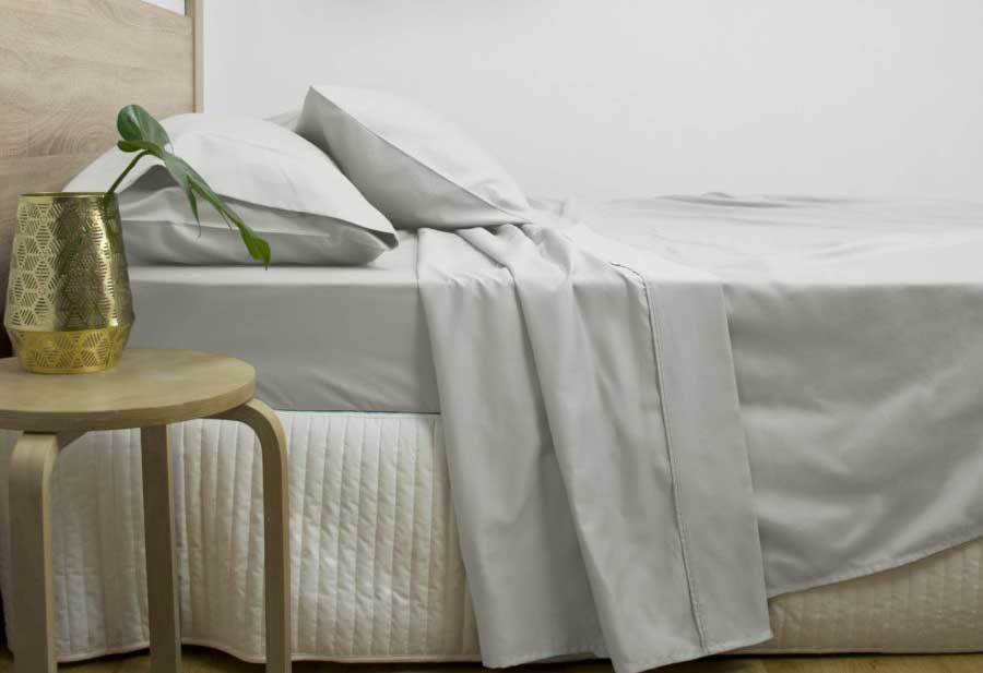 King Size 3000TC Cotton Rich Sheet Set (Silver Color)