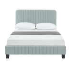Carlisle Stone Grey Solid Pinewood Bed Frame Queen Size