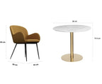 Gold Jeffrey Joan 5 Piece Dining Set