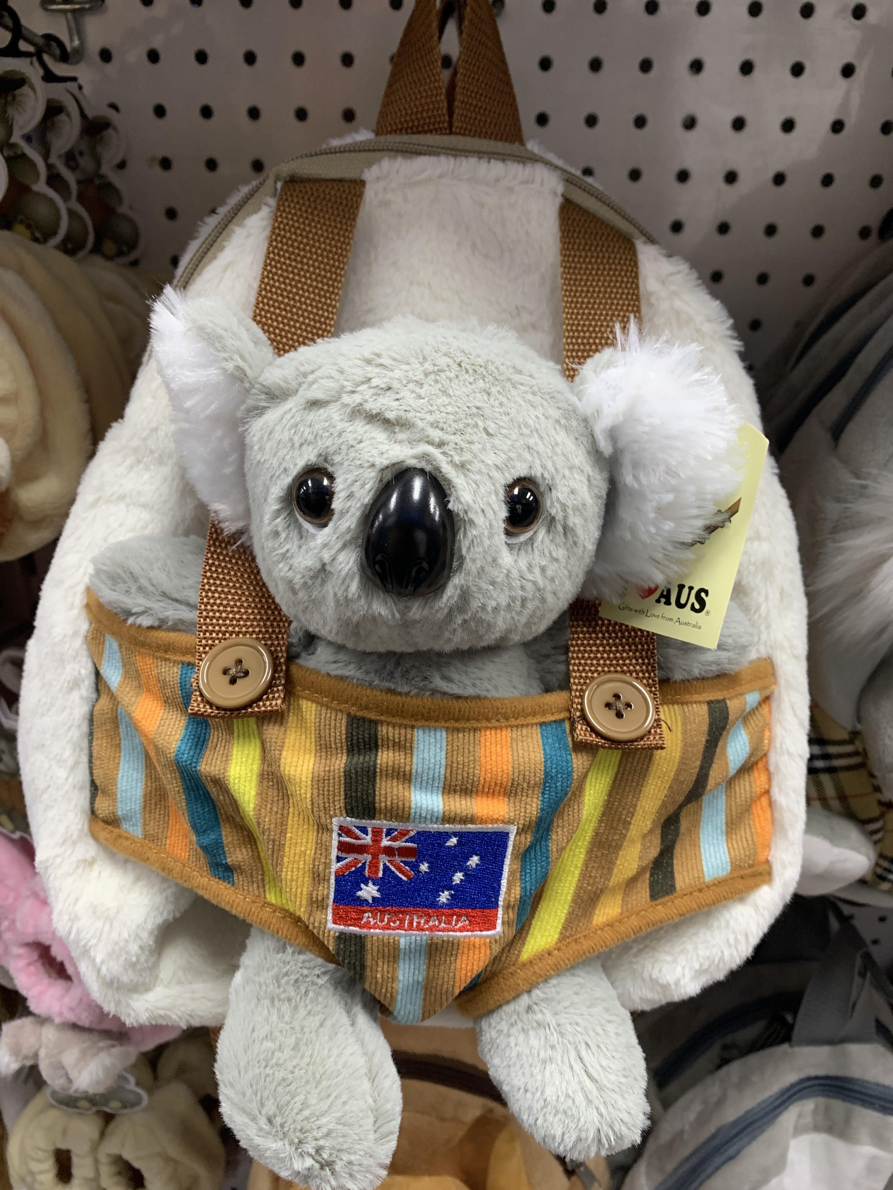 Backpack Koala Australian Toy -Australia Themed 25 Cm Height