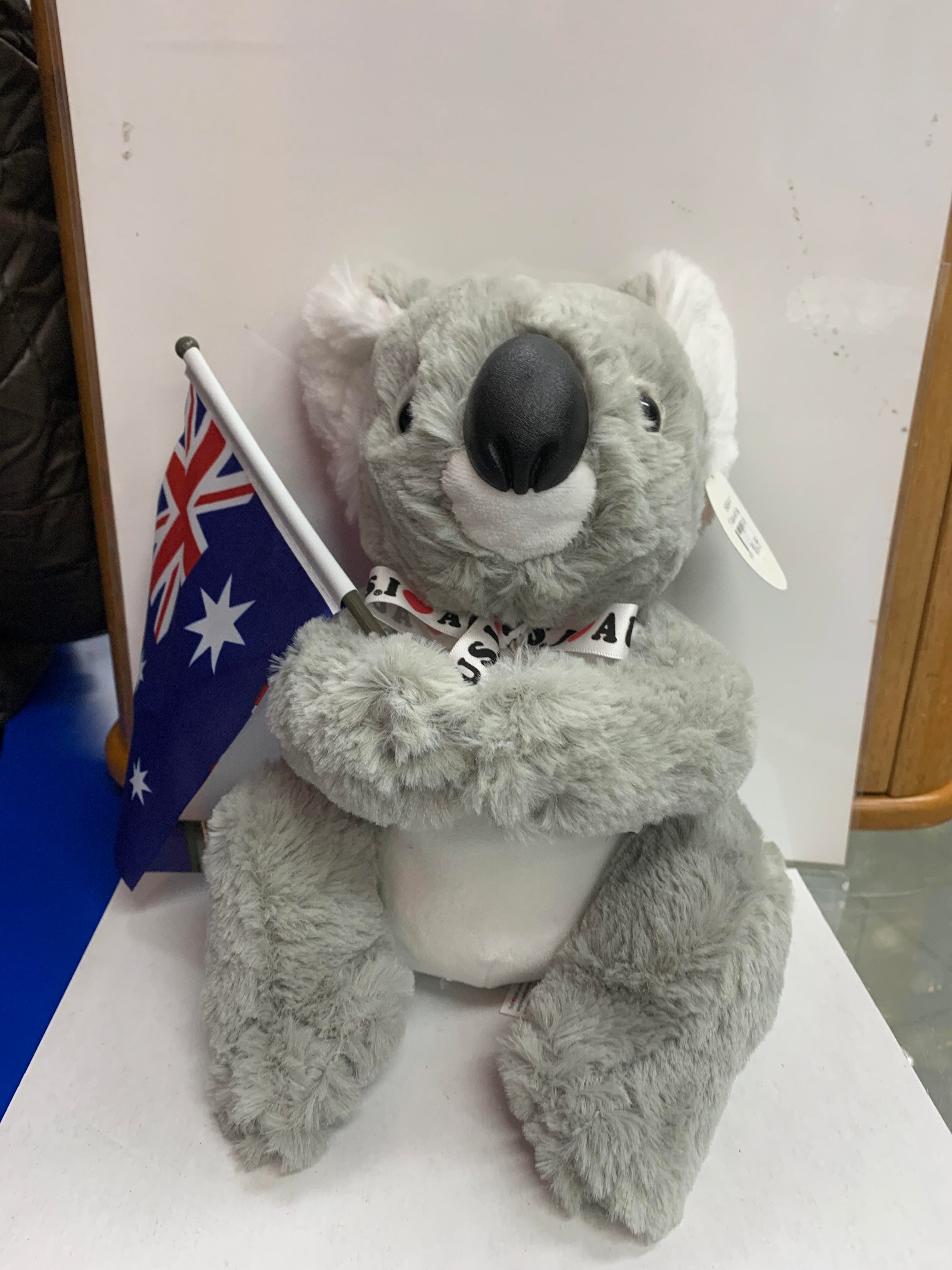 Koala Stuffed With Flag - Kids Australia Themed 25 Cm Height
