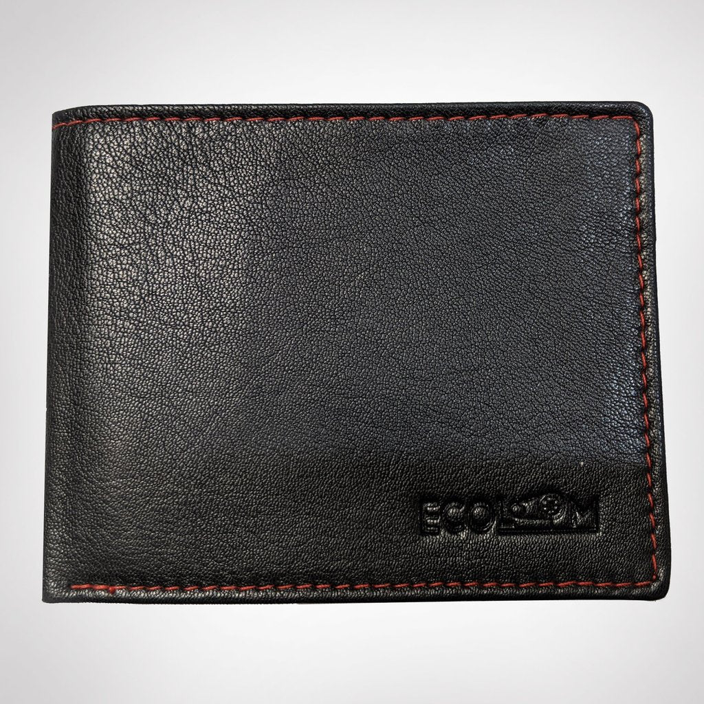 Black and Cherry Trifold Wallet