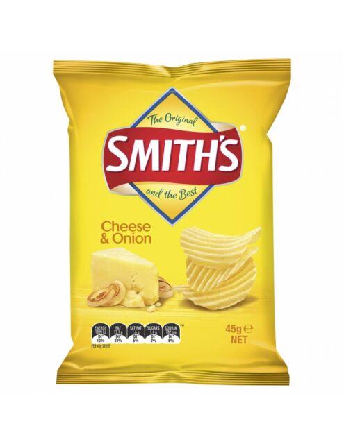 Smith's Chips Cheese & Onion Crinkle Cut 18 X 45G