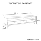 Woodstyle TV Cabinet Light Brown