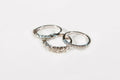 Solid Round Diamond White Gold Ring Half Shared Claw Set Eternity 18Ct Elegant