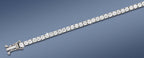 Solid Round White Gold Diamond Tennis Bracelet 18Ct Elegant Jewellery
