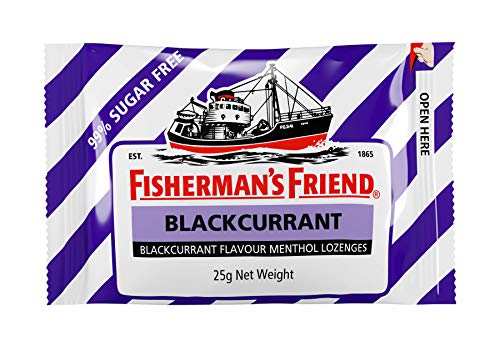 Fisherman'S Friend Blackcurrant Sugar Free, Blackcurrant Flavour Menthol Lozenges, 25 G, Blackcurrant Sugar Free