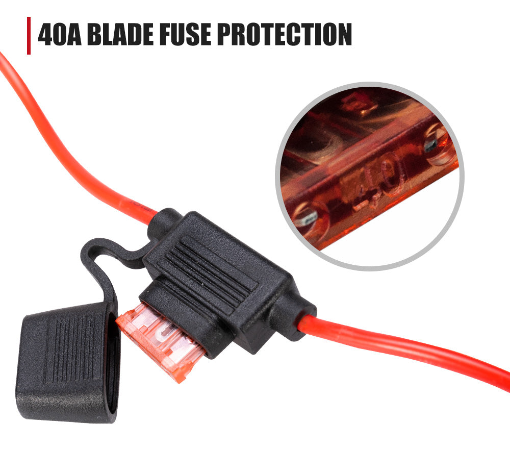 LED Light Wiring Loom Harness Relay Kit Driving Lamp Plug Quick Fit High Beam
