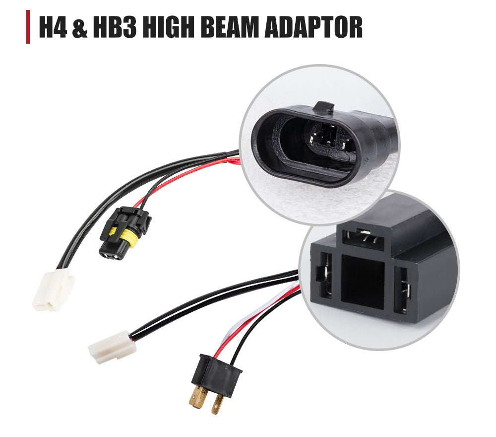 LED Light Wiring Loom Harness Relay Kit Driving Lamp Plug Quick Fit High Beam