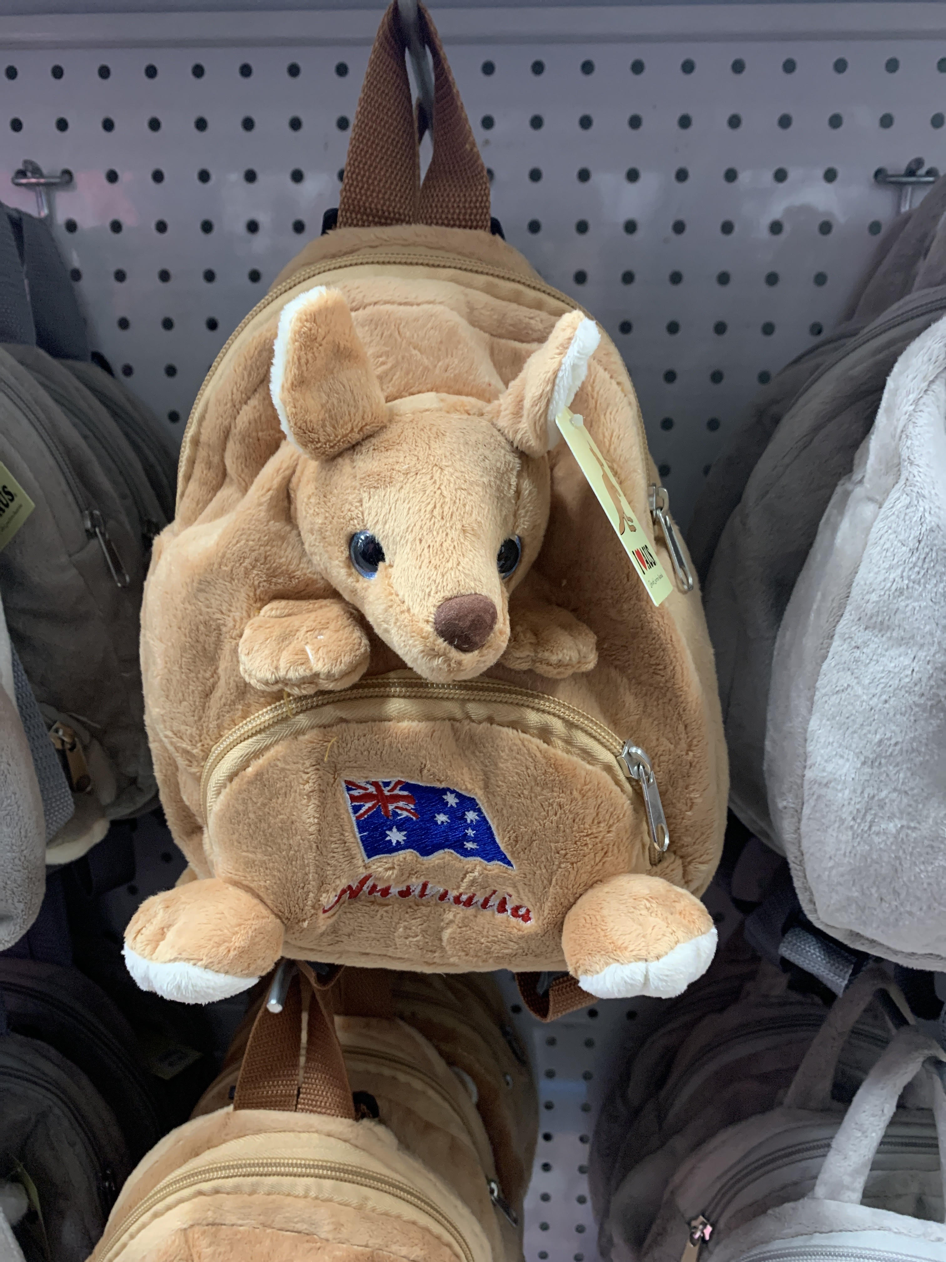 Backpack Kangaroo Australian - I Love Australia Themed 25 Cm Height